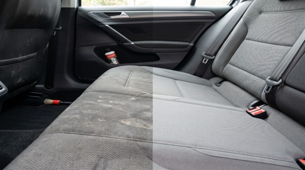 Before and After Car Interior Cleaning in Nicosia